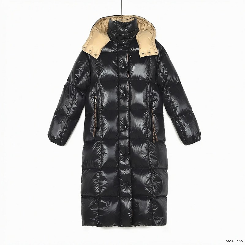 Moncler long black down jacket