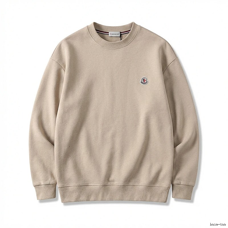 Moncler minimalist style beige sweatshirt