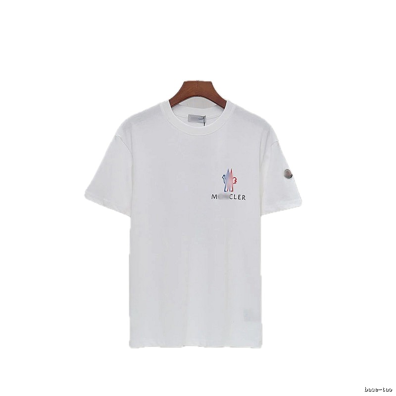 Moncler Printed Casual Style White Short-sleeve T-shirt