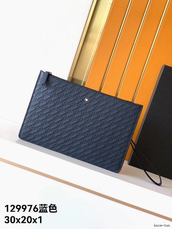 Montblanc Document pouch Blue Textured Slim