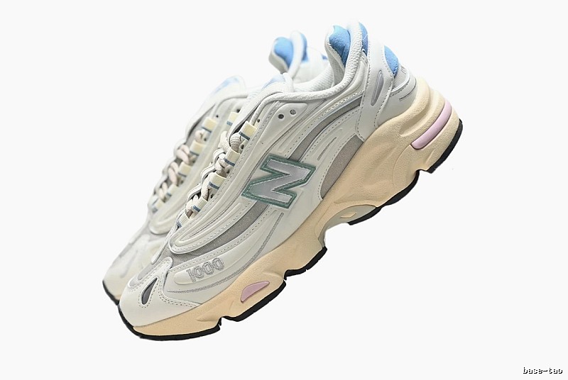 New Balance 1000 retro style gray and white shoes
