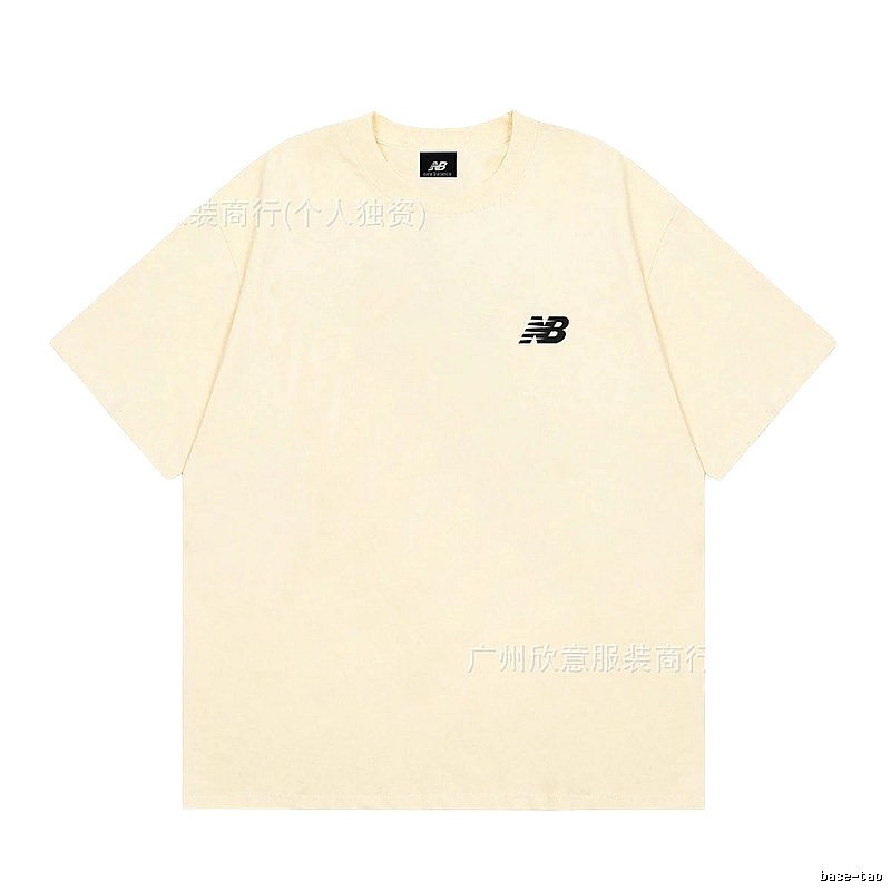 New Balance Casual Minimalist Beige Short-sleeve T-shirt