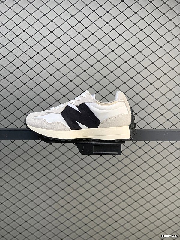 New Balance Cream and Black Retro Runners Defined by Athletic Paneling