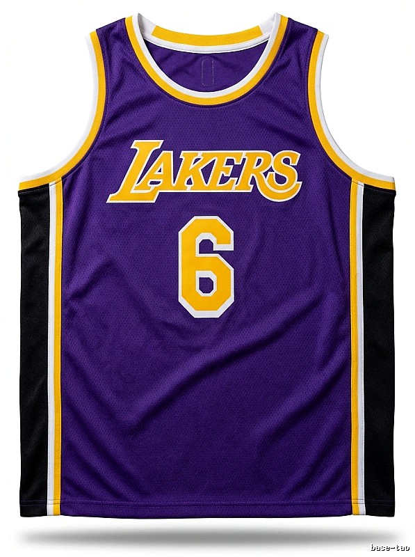Nike LeBron James purple and gold Lakers jersey