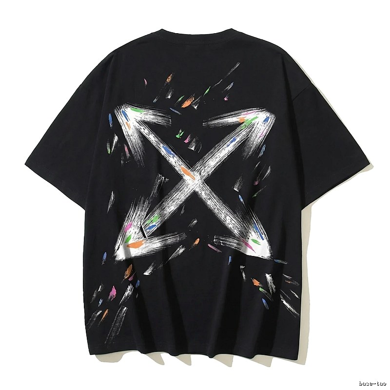 Off-White Graffiti Style Black T-shirt