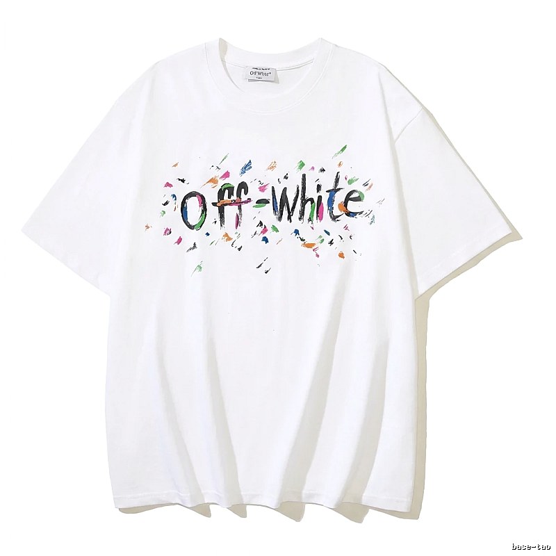 Off-White Graffiti Style White T-shirt