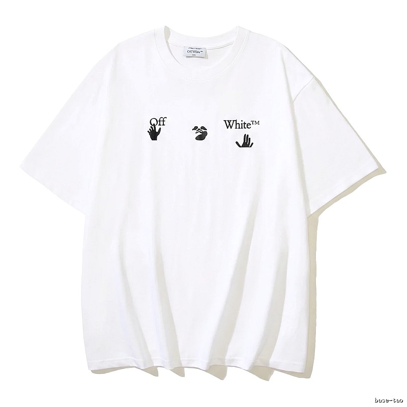 Off-White minimalist style white T-shirt