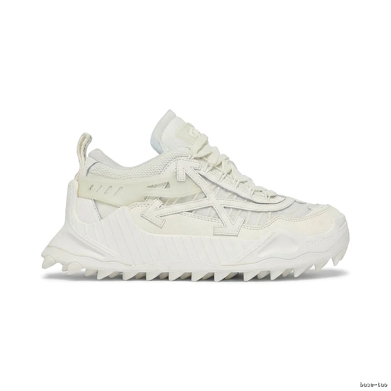 Off-White retro-style white sports shoes
