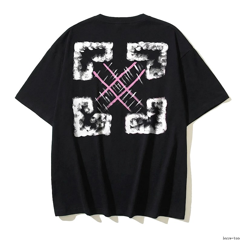 Off-White Trendy Style Black T-shirt
