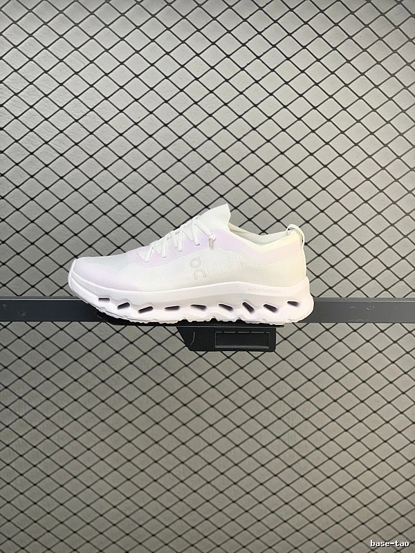On White and Pastel Cloud Runners with Layered Mesh Upper