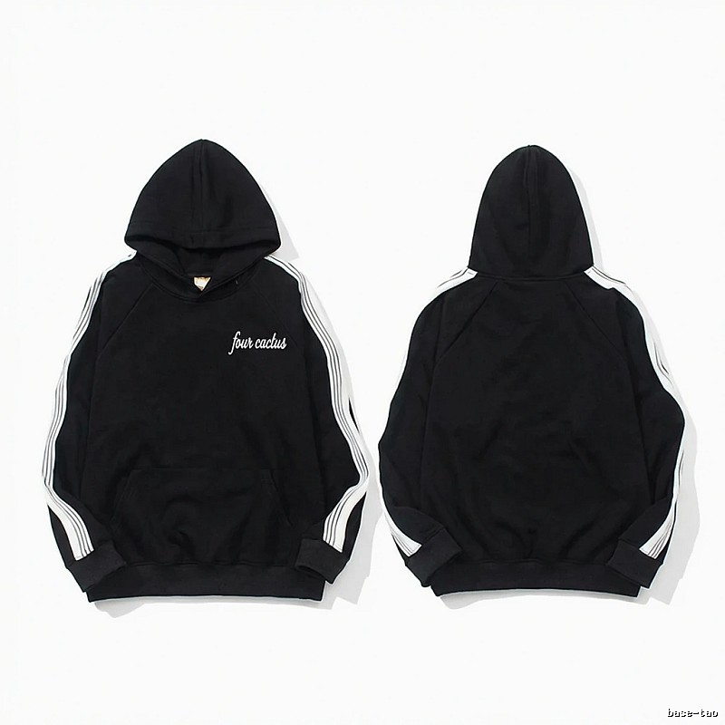 Other black hoodies with side stripes style
