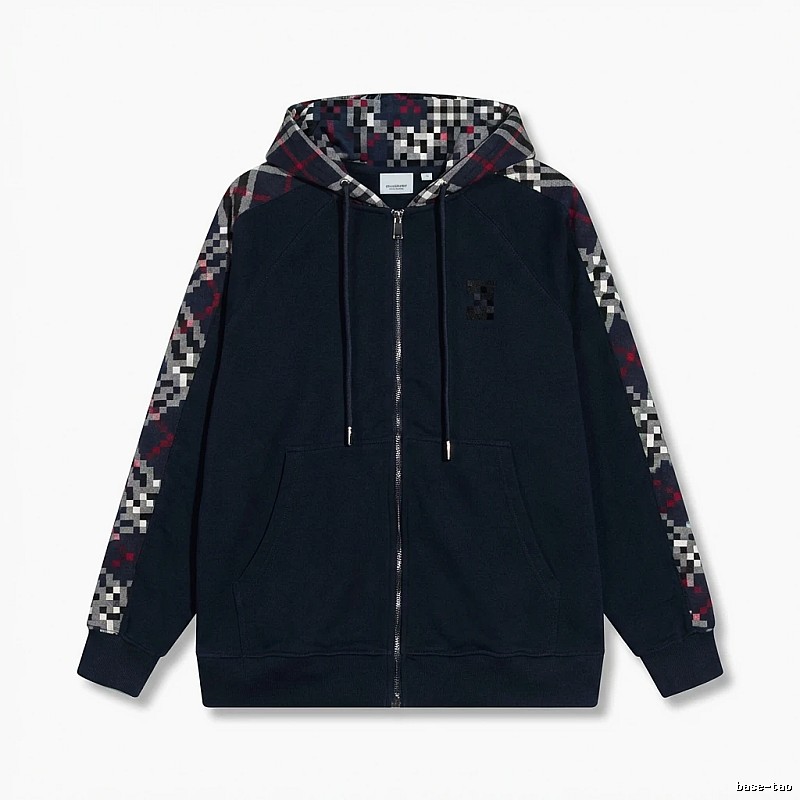 Other checkered patchwork style hoodie