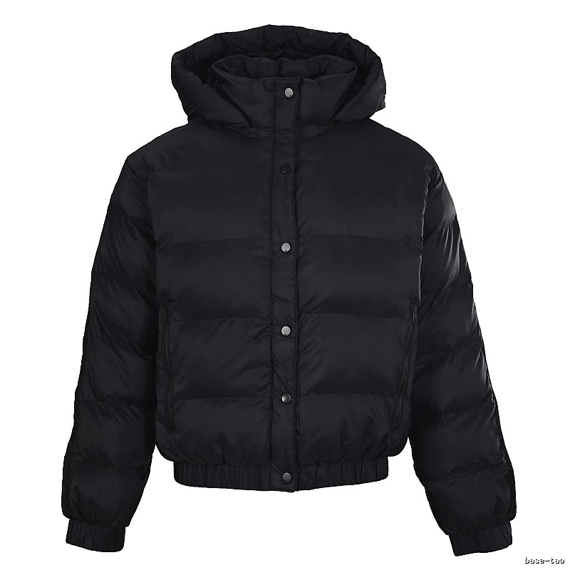 Outdoor Edit Hooded Puffer Jacket - Black