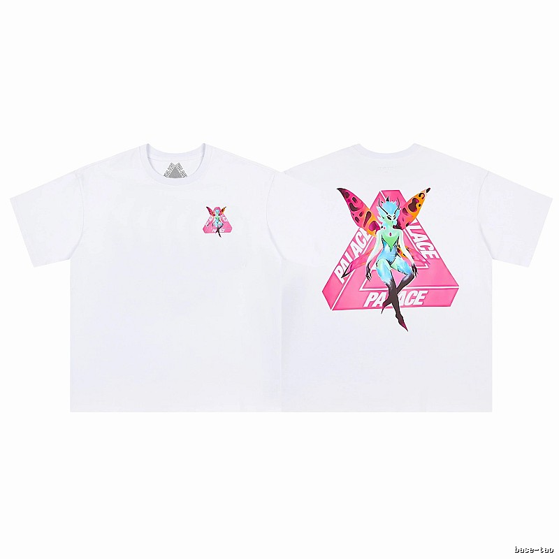 Palace Elf Print Street Style White Short-sleeve T-shirt