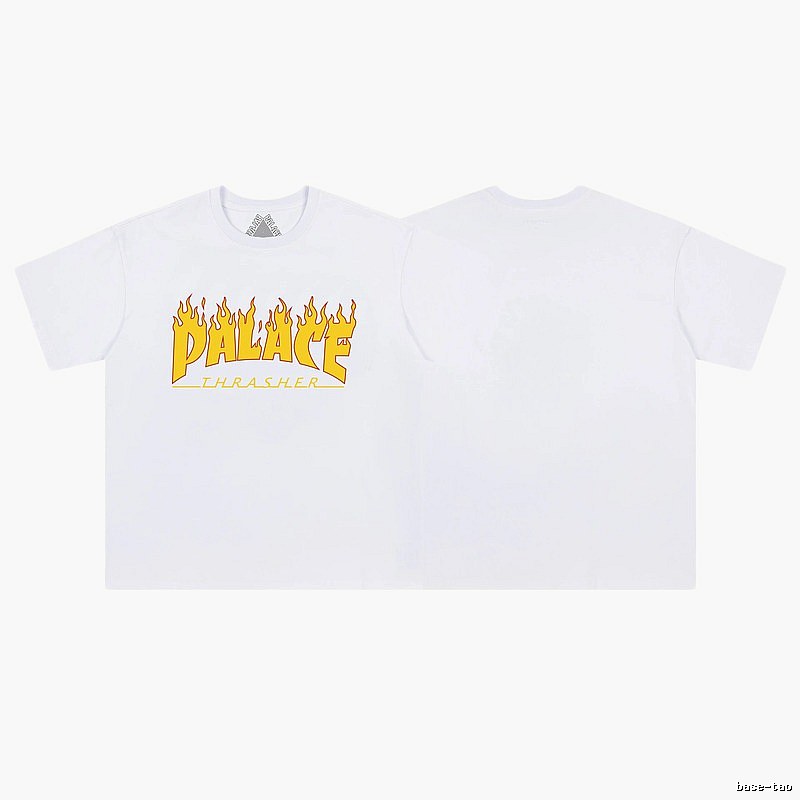Palace Flame Co-branded Street Style White T-shirt