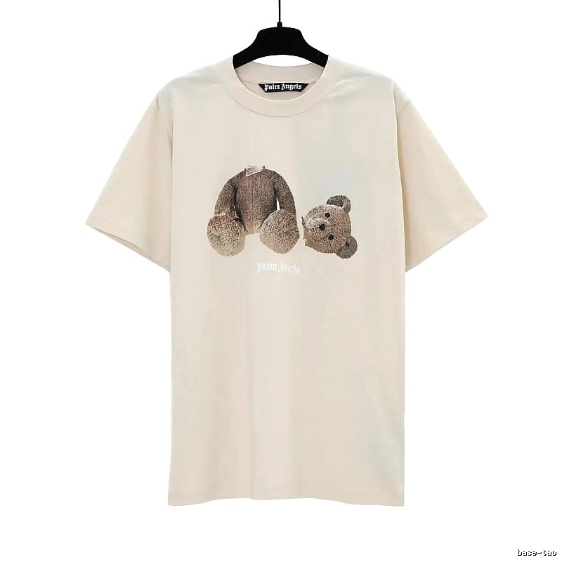 Palm Angels Summer Bear graphic T-shirt White Colorful Bear with Clean Finish