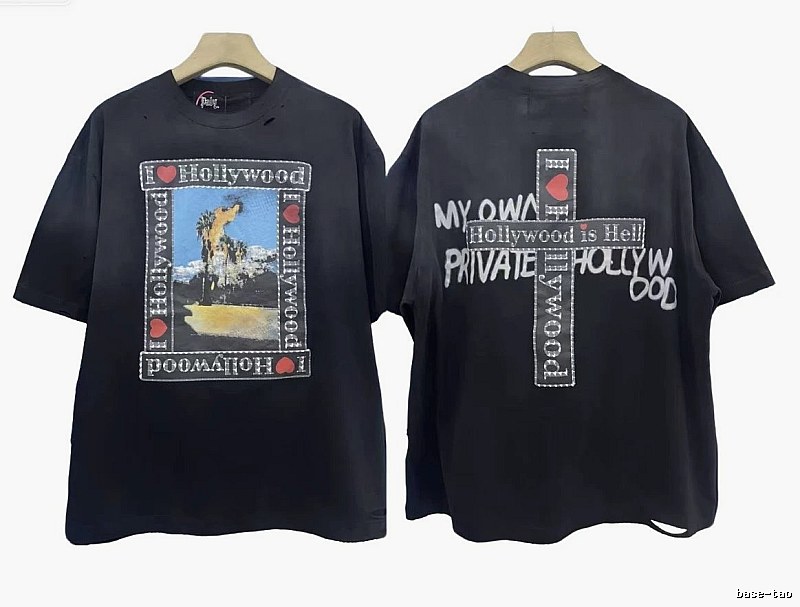 Paly Hollywood Printed Street Style Black T-shirt