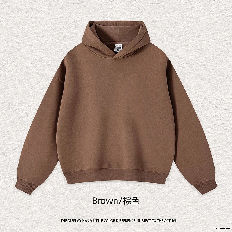 Patterned Blank pullover hoodie Black Minimal A with Polished Detail
