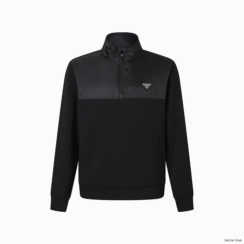 Prada Quarter Zip Sweatshirt with Black Quarter Zip Sweatshirt with