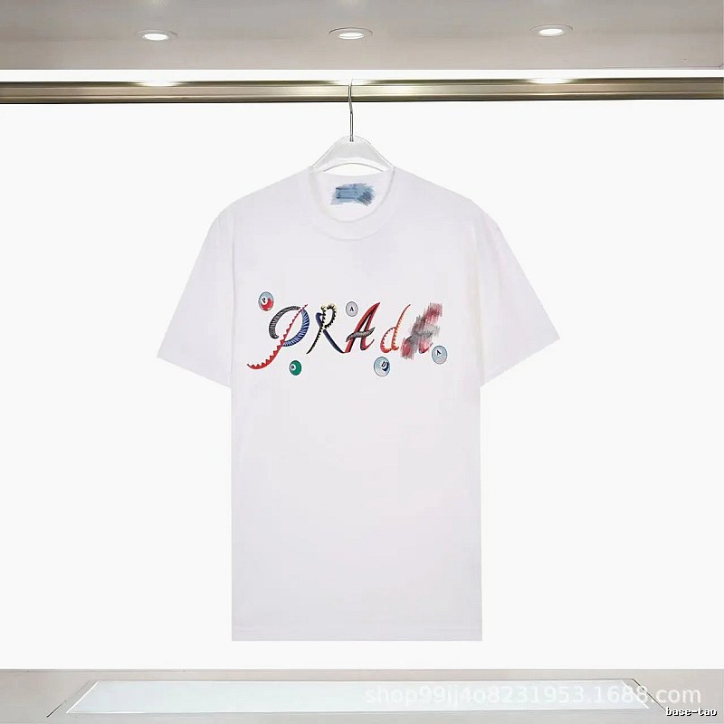 Prada Street Style White Short-sleeve T-shirt with Colorful Print