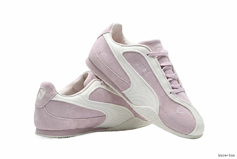 PUMA Retro Pink and White Athletic Shoes
