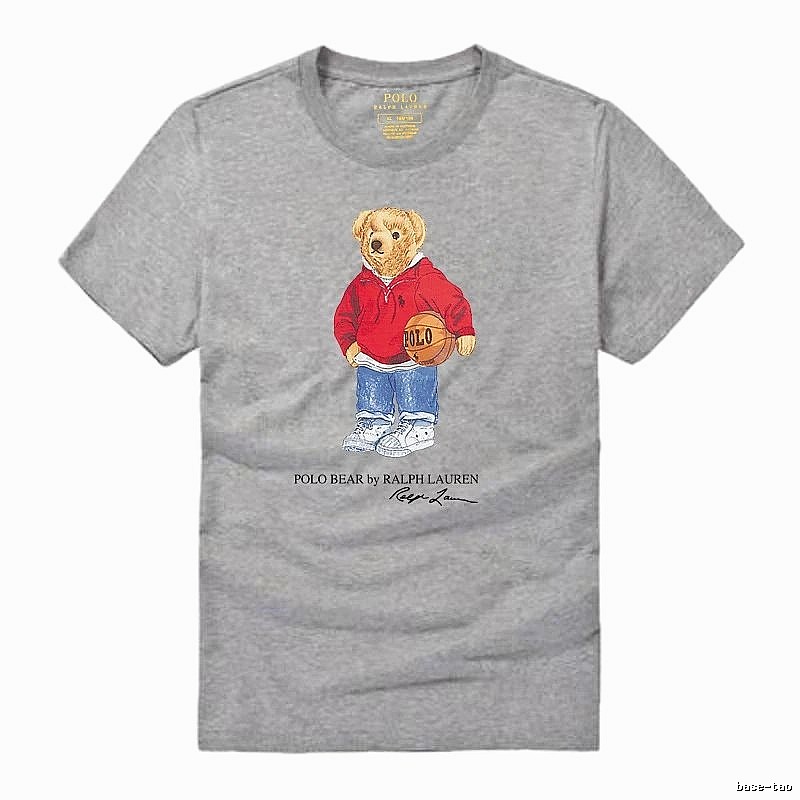 Ralph Lauren Bear Print Heather Grey T-shirt