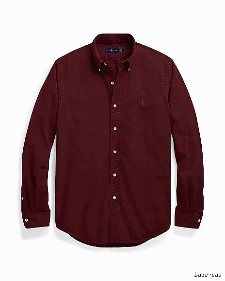 Ralph Lauren Burgundy Red Button-Down Shirt Daily Styling