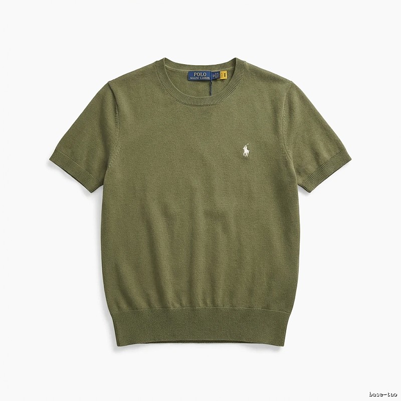 Ralph Lauren Polo Series Simple Style Olive Green Knitwear