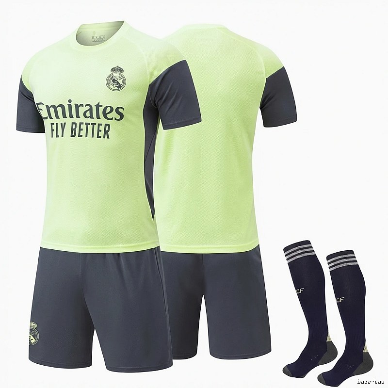 Real Madrid fluorescent green sportswear set