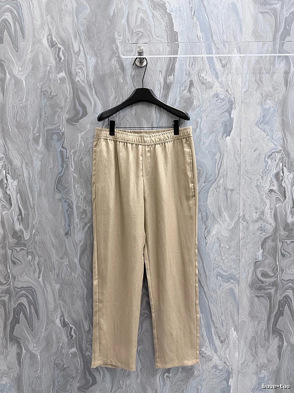 Relaxed Trousers - elastic waist and clean straight drape for casual