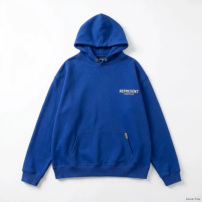 REPRESENT Owners Club Simple Style Blue Hoodie