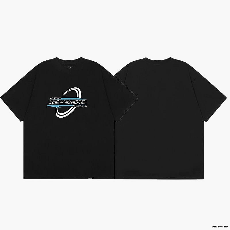 Represent Printed High Street Style Black Short-sleeve T-shirt