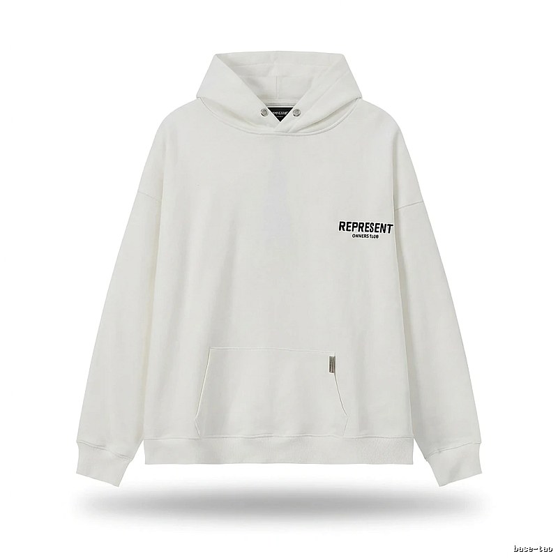 REPRESENT Simple Style White Hoodie