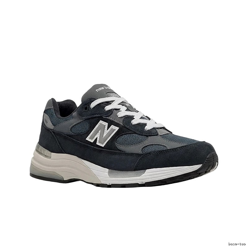 Retro-style black and gray New Balance 992 shoes