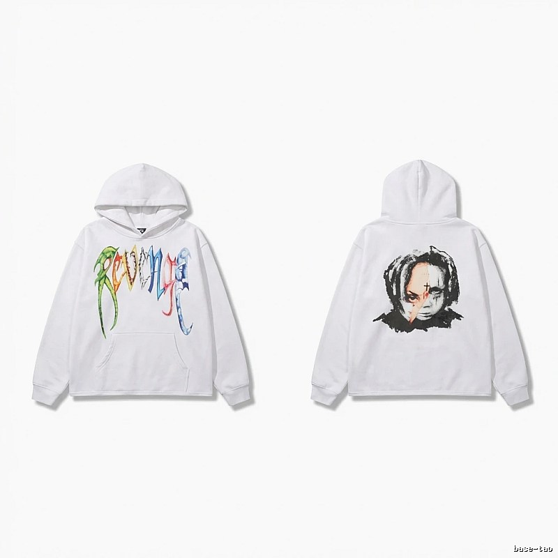 Revenge Colorful Graffiti Style White Hoodie