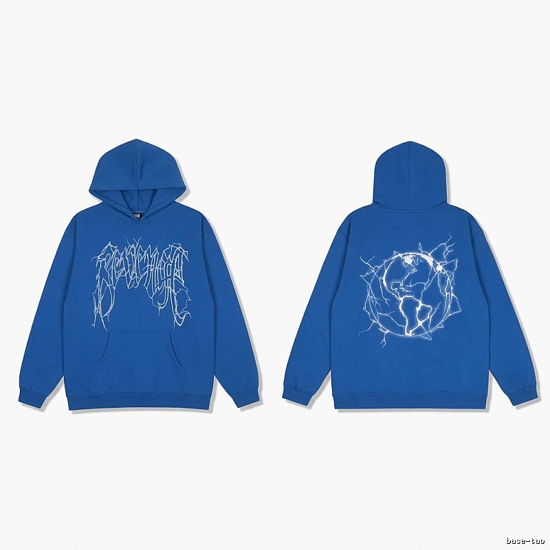 Revenge Lightning Wind Blue Hoodie