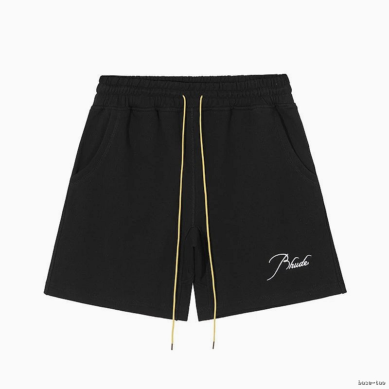 RHUDE minimalist style black shorts
