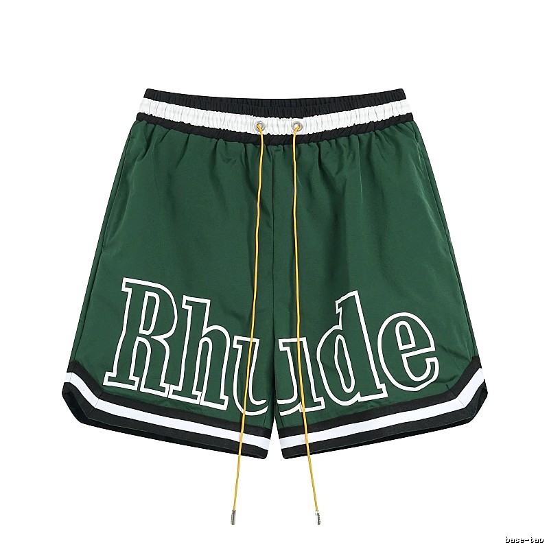 RHUDE sporty dark green shorts