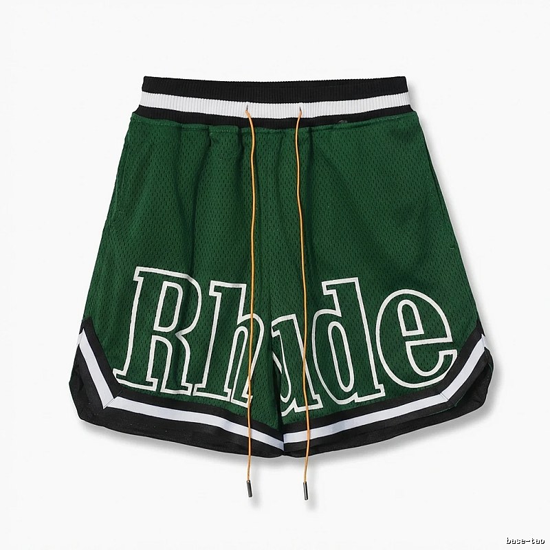 RHUDE sporty green shorts