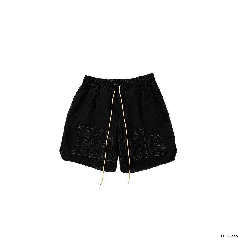 RHUDE trendy brand casual black shorts