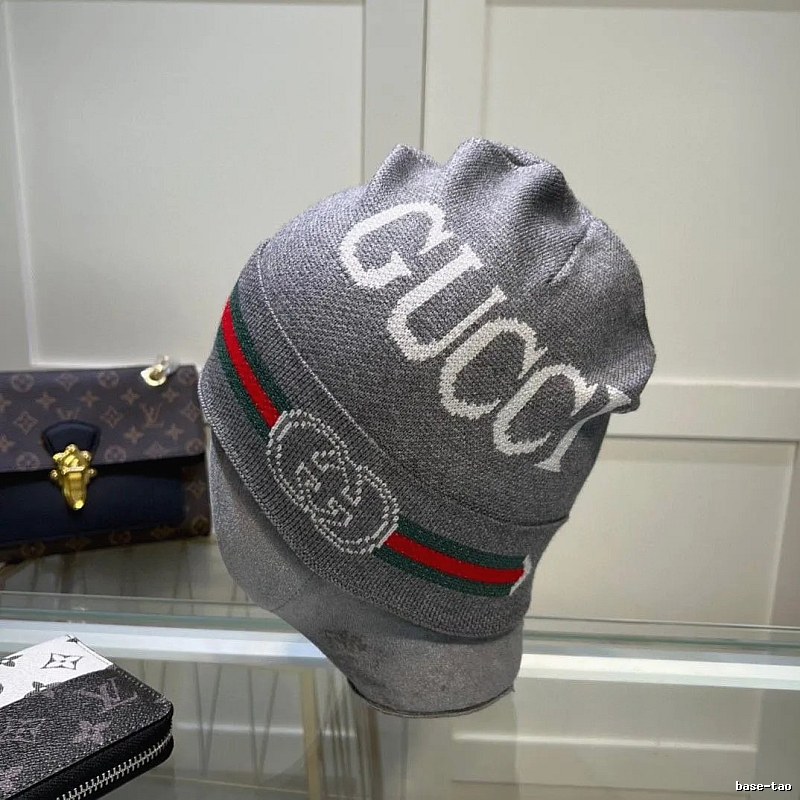 Ribbed Stripe Gucci Knit Beanie for Denim Pairing