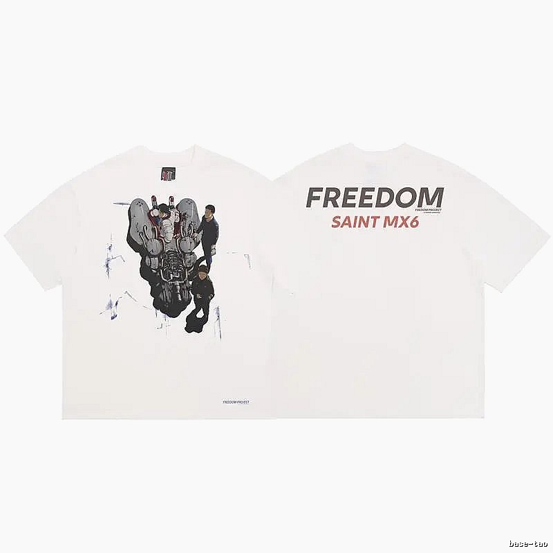 SAINT MX6 Streetwear Printed White T-Shirt
