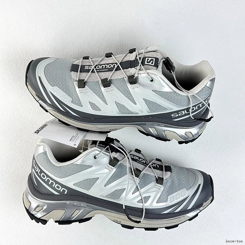 Salomon Gray Trail Sneakers Featuring Treaded Trail Sole