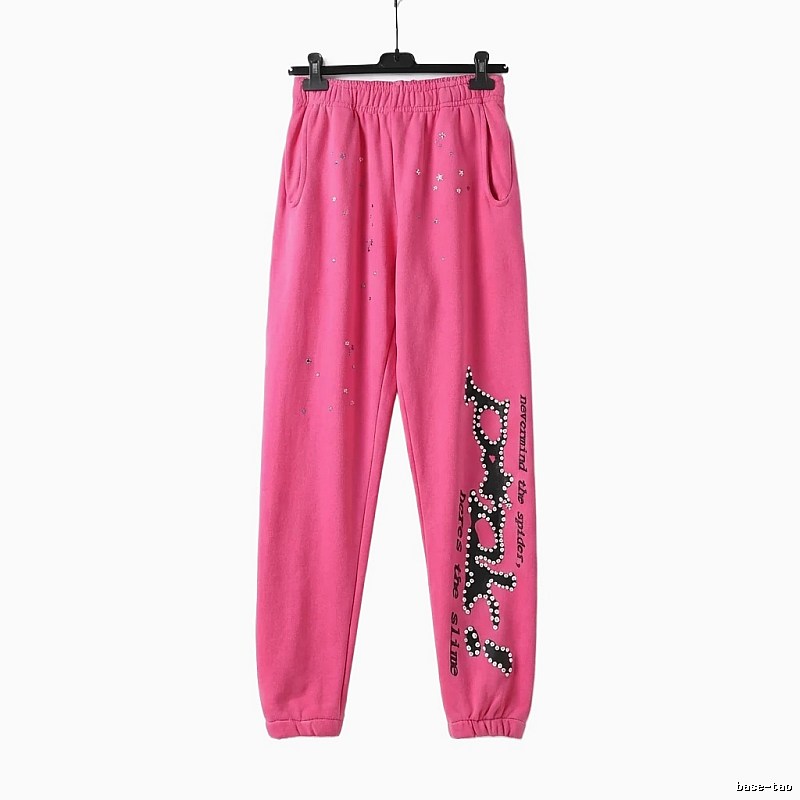 Sp5der printed trendy and cool style pink pants