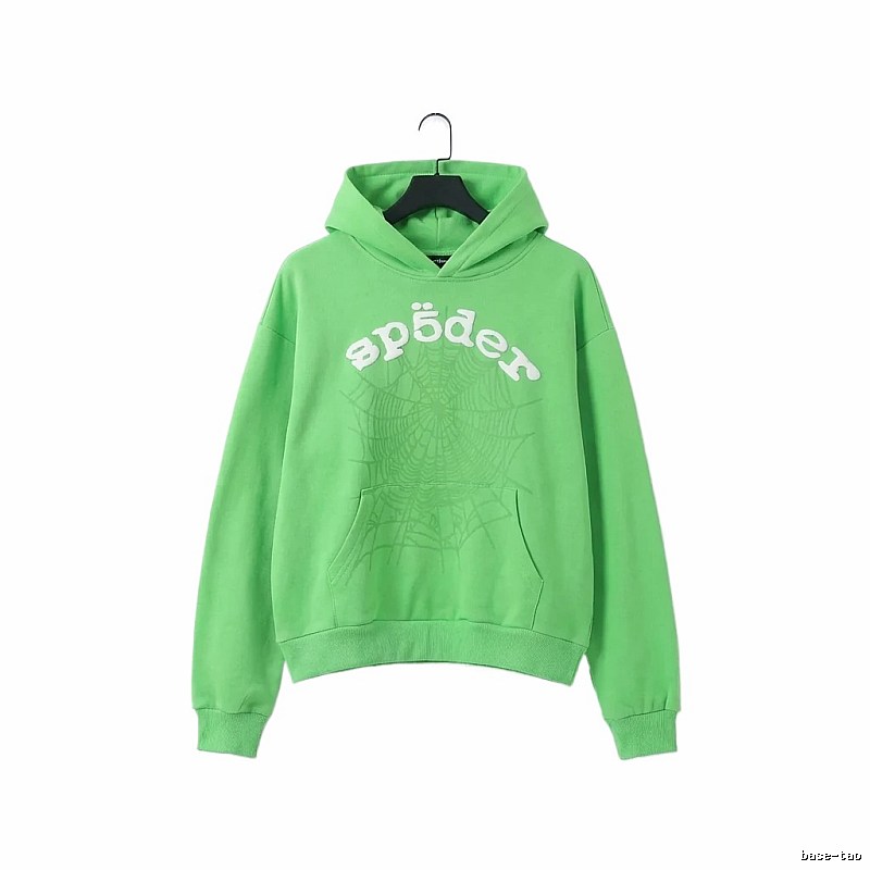 Sp5der Trendy Style Fluorescent Green Sweatshirt