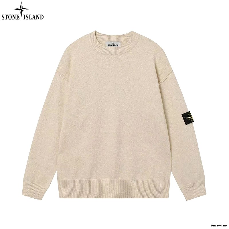 Stone Island Beige Crewneck SweatShirt Streetwear Look