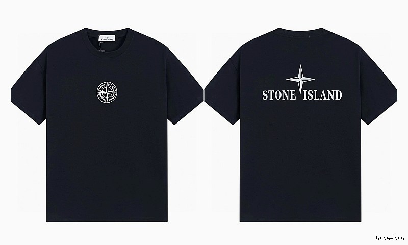 Stone Island Compass Street Style Black Short Sleeve T-shirt