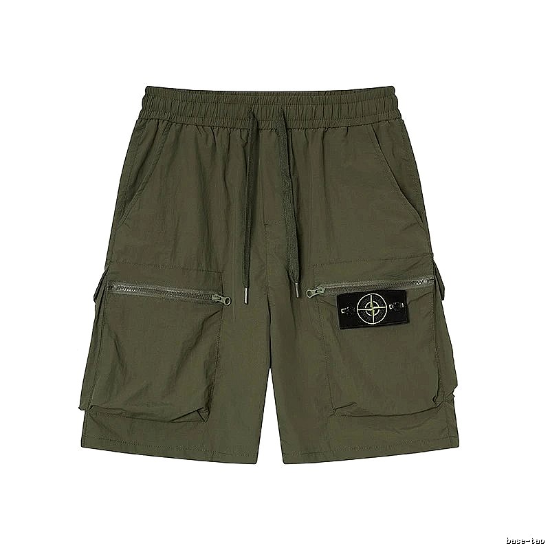 Stone Island Functional Style Army Green Cargo Shorts