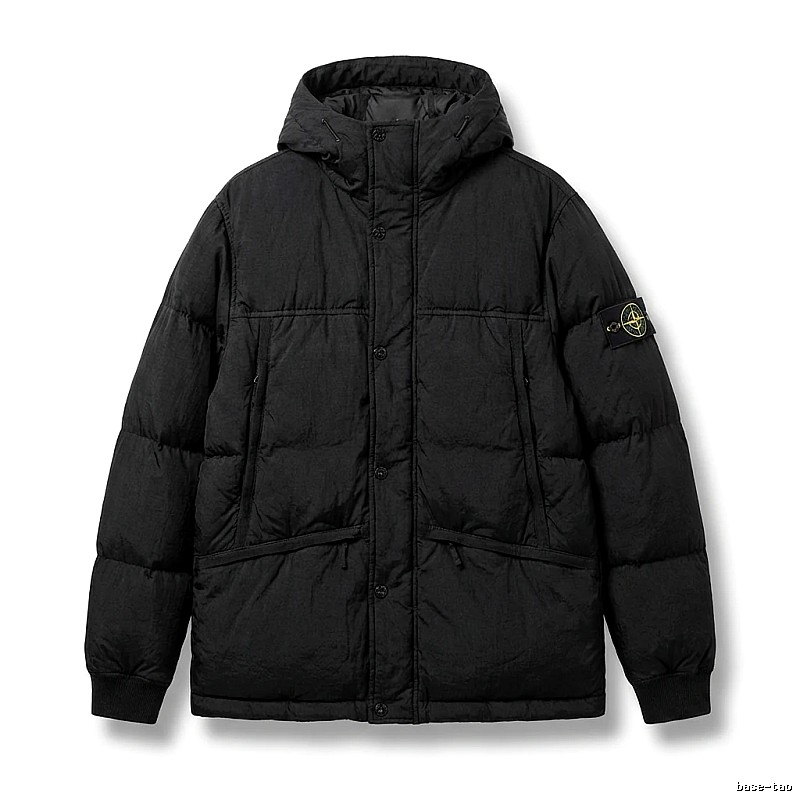 Stone Island functional style black down jacket