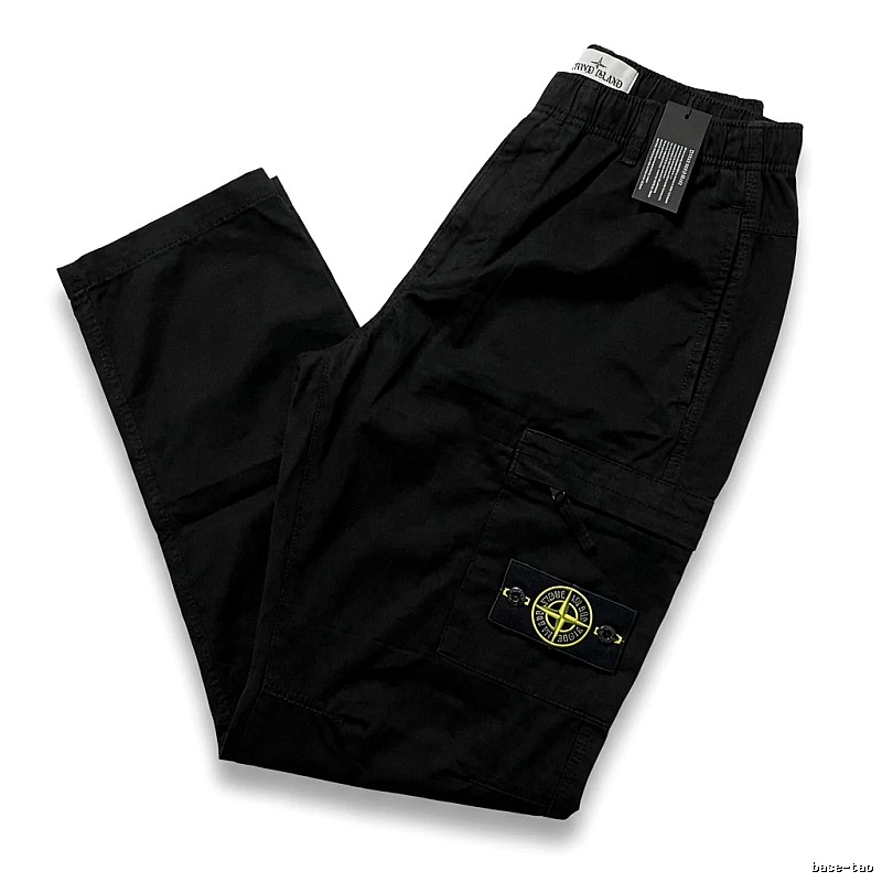 Stone Island functional style black long trousers